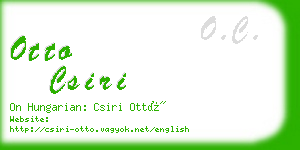 otto csiri business card